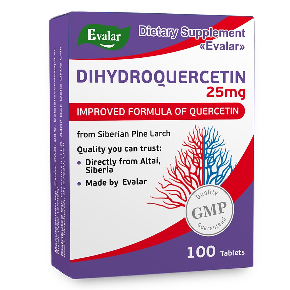 Evalar Dihydro Quercetine Siberische Pine Larch Bioflavonoid 100 Tabs