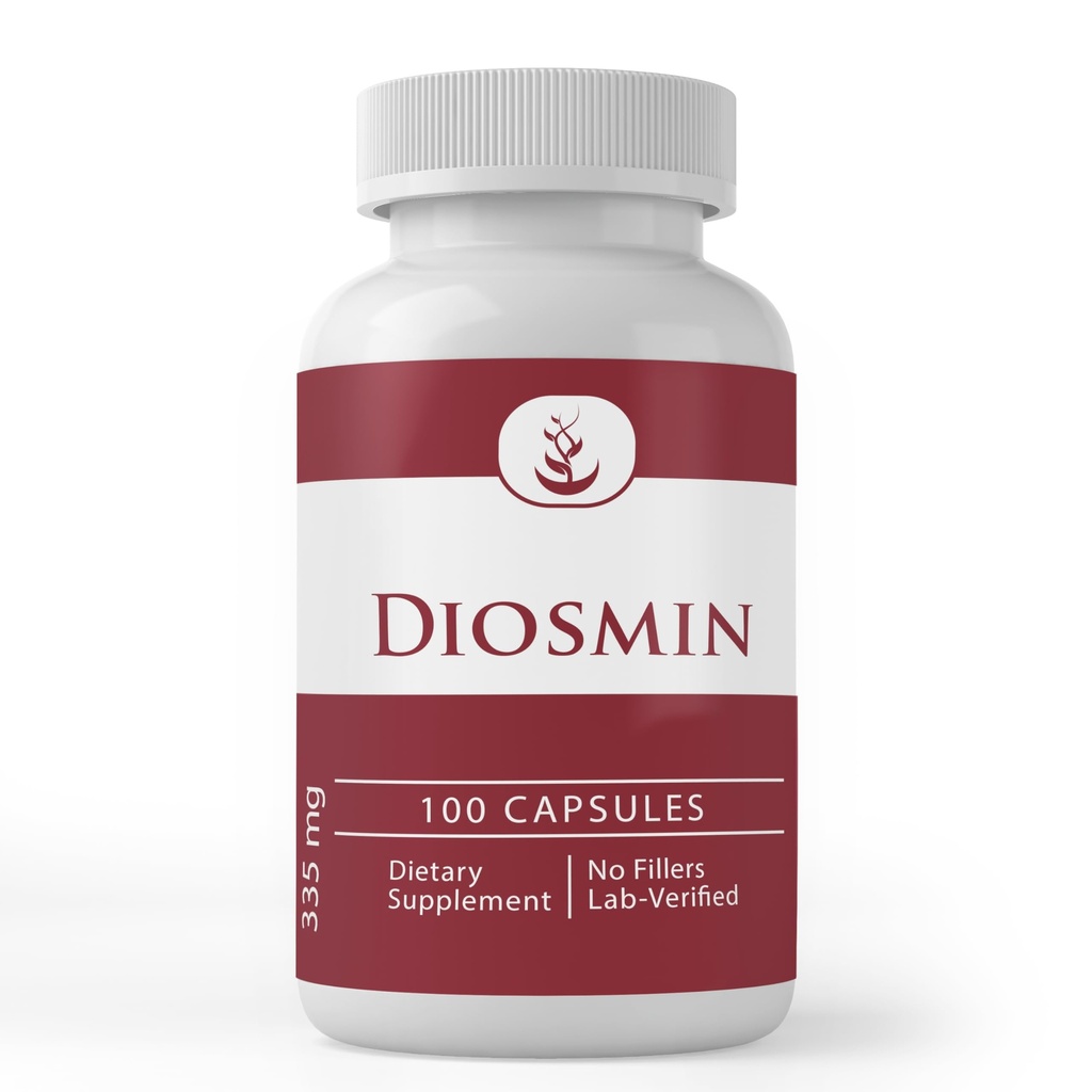 Pure originele ingrediënten Diosmin (100 capsules) Altijd zuiver, Geen additieven of fillers, Lab geverifieerd