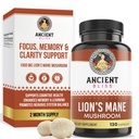 Ancient Bliss Lion's Mane Supplement (2 maand aanbod)- 120 Vegan Mushroom Capsules- mei ondersteunt geestelijke helderheid, energie & May Focus- Geheugen & Immune Ondersteuning Mushroom Supplement