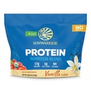 Poudre de protéines organiques à base de plantes , Poudre de protéines organiques végétaliennes Vanille aromatisée avec des acides aminés et des graines de chanvre BCAA Mélange de pois non-OGM