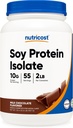 Nutricost sojaeiwit isolaatpoeder, 2 LB melkchocolade - 10 Gram eiwit per portie, veganistisch, GGO-vrij en glutenvrij