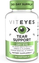 Viteyes Tear Support Eye Soothing Blend, Occasional Dry Eye Supplement, No Eye Drops, Redness Relief, Eye Vitamin, Allergie Ondersteuning voor Itchy Eyes, Omega-3 Fish Oil, 30 Softgels