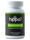 Hippo7 Vitamine multivitamine complète végane B12, Vitamine D, Omega-3 DHA+EPA, Calcium, Iodine, zinc et fer. (1 bouteille, 60 softgels)