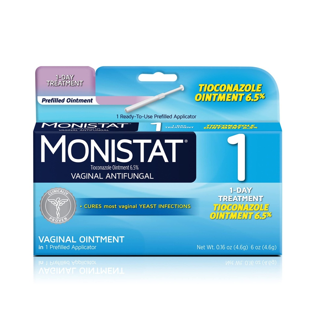 RepHresh Vaginale Gel 4ct (0.07oz) en Monistat 1 dag Gistinfectie behandeling voor vrouwen met 1 Tioconazole Zalf Applicator