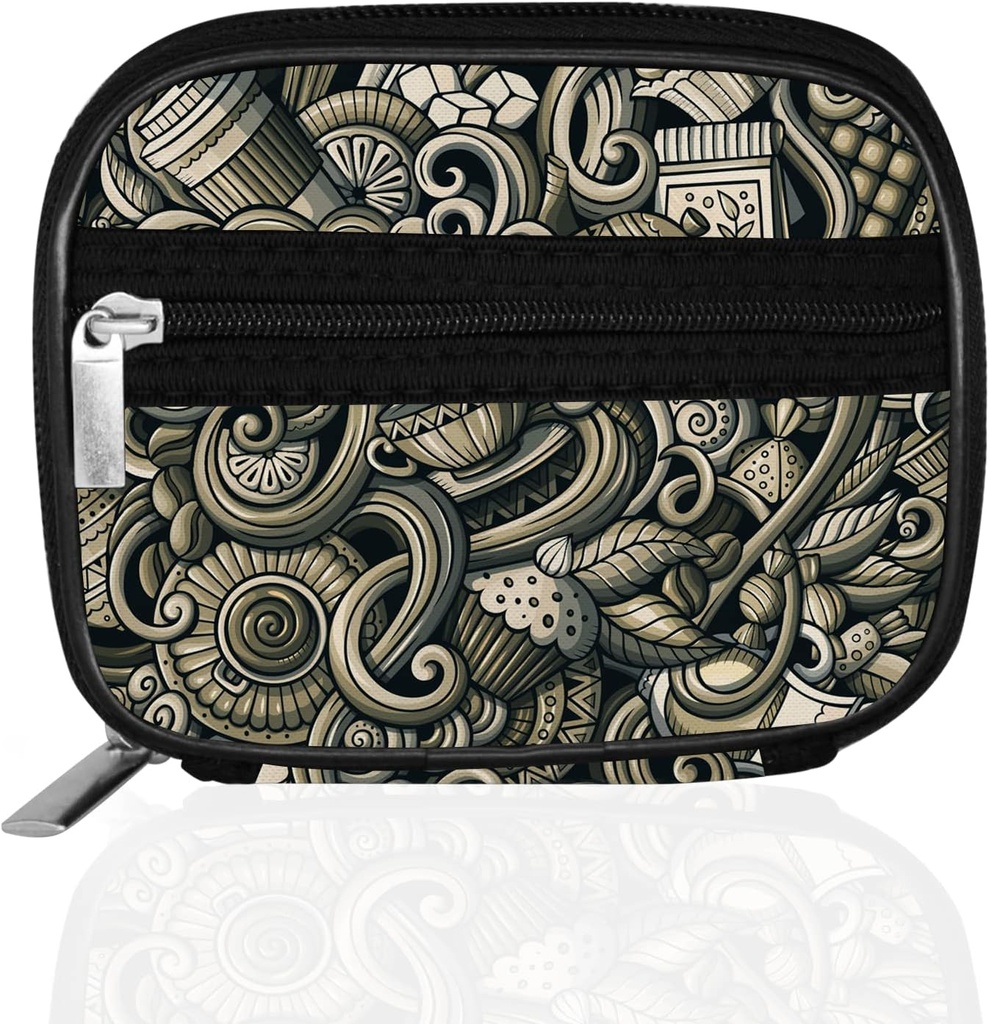 Serfeymi Weekly Travel Pill Organizer pil geval voor portemonnee met verwijderbare 7 dagen pil Box, Modieuze reismedicijn Organisator pil container voor geneeskunde, vitamine, supplement - Bruin 03