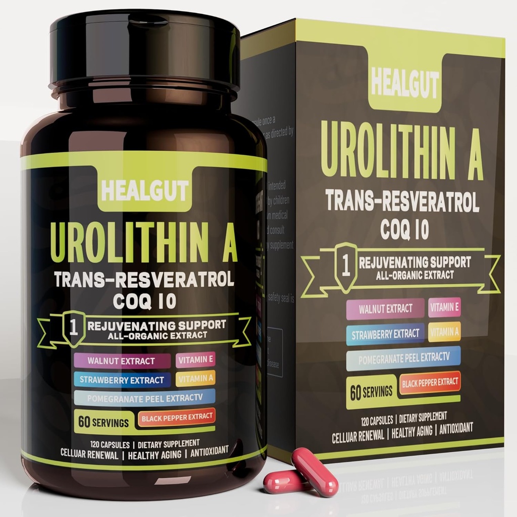Urolithin A Supplement for Urban Working Women: Anti-Aging Capsules with Trans-Resveratrol and CoQ10 - USA Lab Verified Support Healthy Aging and Cellular Revival(9in1)