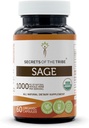 Geheimen van de Stam Sage USDA Biologische 60 Capsules Gemaakt met Biologische Vegetarische Capsules en Biologische Salie (Salvia officinalis) Gedroogd Blad (60 capsules)