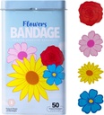 BioSwiss Kids Bandages, Bloemen Gevormd Zelfklevende Bandage Set, Latex Gratis, Steriele Wond Care, 50 Tellen