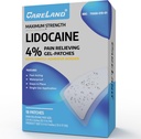 CARELAND 4% Lidocaïne Patches 18 stuks Waterdichte maximale sterkte Back Pain Relief Producten Patches met sterke kleefgrens, voor nek knie nerve schouder pijn verlichting spierontspanner, Super plakkerig