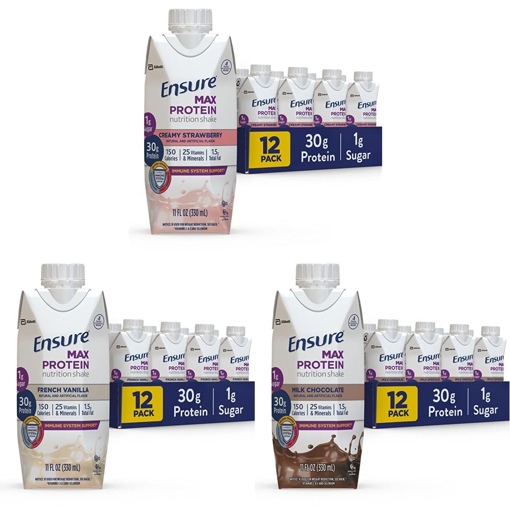 Préserver Max Protein Nutrition Shake, 11 fl oz, 12 Count & Max Protein Nutrition Shake, 11 fl oz (paquet de 12) et Max Protein Nutrition Shake avec 30g de protéines, 1g de sucre, 11 Fl Oz (paquet de 12)