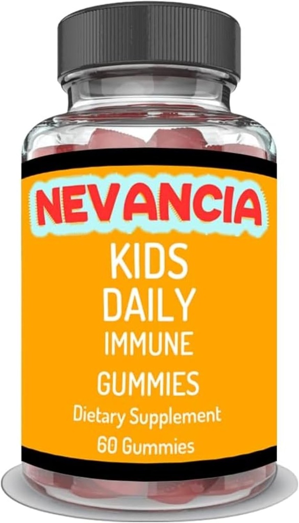 Kinderen Dagelijks Immune Gummies met Vlierbessen, Vitamine C, Zink, Immuun Ondersteuning, Huid Gezondheid, Antioxidant Ondersteuning, voor kinderen, Vlierbessen smaak, 60 Gummies