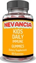 Kinderen Dagelijks Immune Gummies met Vlierbessen, Vitamine C, Zink, Immuun Ondersteuning, Huid Gezondheid, Antioxidant Ondersteuning, voor kinderen, Vlierbessen smaak, 60 Gummies