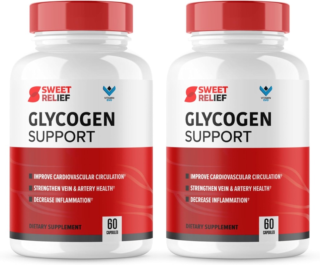 (2 Pack) Sweet Relief Glycogen Support - SweetRelief Blood Vessel Cleaner, Sweet Relief Capsules, Advanced Formula for All Wellness, Sweet Relief Reviews (120 Capsules) 2 maand levering