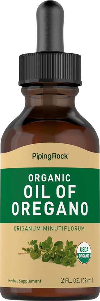 Piping Rock Oil of Oregano Organic Liquid Drops 