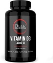 Dulàc - Vitamine D3 4000 IE Supplement, bevordert Calcium en Fosfor Absorptie, ondersteunt Bones, Tanden, Spieren & Immuun Systeem, 365 tabletten, Made in Italy