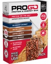ProGo proteïnerepen, lage suiker, hoge eiwitsnacks (tot 21g) - 95% Pure isolaat voor snellere spiergroei & Recovery, lage calorie, gezoet w/Peanut Butter & Raw Honey (4-Tel, starter Pack)