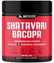 6in1 Shatavari poudre biologique - mélangé avec la racine Shatavari, Bacopa Monnieri, Ashwagandha racine, Vitex Berry, Fenugreek et poivre noir - soutient le rajeunissement, favorise l'énergie et la vitalité - 4 Oz