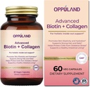 Biotine en Collageen Supplementen-Biotine 5000 mcg + Collageen voor vrouwen-Supports Sterk haar, Nagels & gezonde huid-60 Veggie Capsules