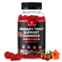 Potent Cranberry Gummies 1500mg avec D Mannose - Santé des femmes et des hommes contre le traumatisme urinaire, Flush urinaire et suppléments de soutien à action rapide avec poudre d'hibiscus, 60 comtes