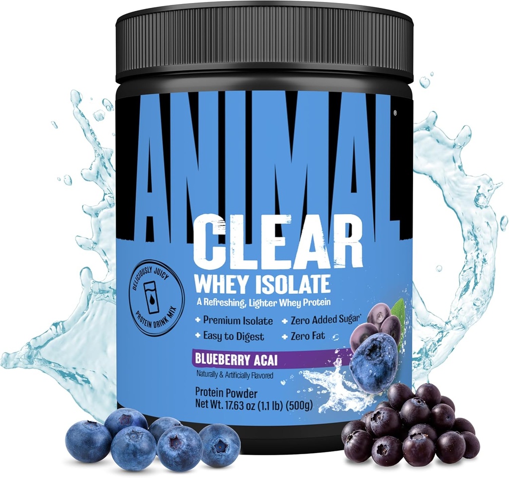 Clear Whey Isolate Protein Powder - Eenvoudig te Digest en Mix, 5g BCAA, Heerlijk sappig, Verfrissend Anytime Drink voor mannen en vrouwen, Blueberry Acai 125g (5 Serven)