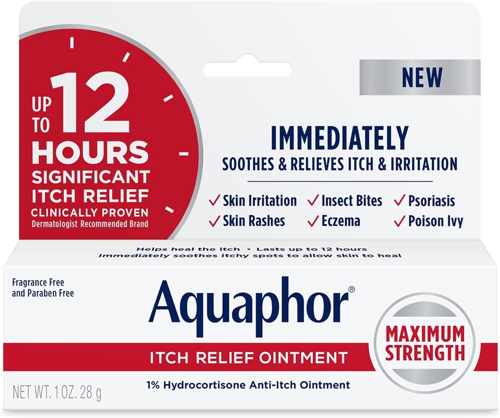 Aquaphor, Itch Relief Zalf 1% Hydrocortison, 1 Ounce