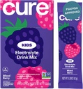 Cure Hydration - Kids Electrolyte Drink Mix | Plant-Based Pediatrician Formulated Rehydration | No Added Sugar, FSA-HSA, Non-GMO, Gluten-Free, No Artificial Flavors | Box of 6 Packets - Mixed Berry