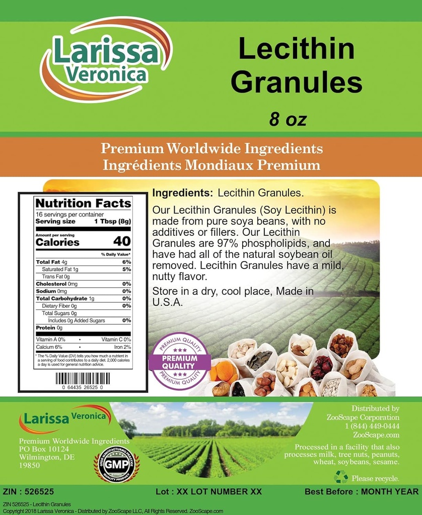 Lecithine Granulaat (8 oz, ZIN: 526525) - 3 verpakkingen