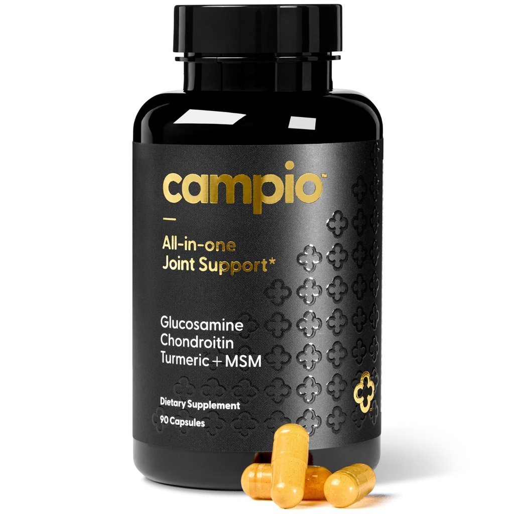 Glucosamine Chondriotin MSM All-in-One Joint Support Supplement Kurkuma, Hyaluronzuur, Boswellia, Gemberwortel, Bamboe, BioPerine, Black Pepper, ondersteunt Joint Health & Flexibiliteit 90 Tel.