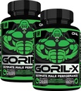 Testosteron Booster Supplement voor mannen - Goril X workout Mannelijke verhoging pillen 1000mg - Verhoog grootte, sterkte en energie - met geile geitenkruid, Tongkat Ali & Tribulus Terrestris - 60 capsules (2pk)