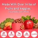 Lama naturel multivitamines pour les hommes, végétalien, Gommies organiques avec la vitamine D, C et K, Vitamines Gommy de fruits réels pour les hommes, supplément de multivitamines à croquer, pas d'ajout de canne à sucre, fraise, 120 Ct
