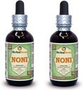 Noni (Morinda Citrofol) Glyceriet, biologisch gedroogd fruit Alcoholvrij Liquid Extract (Grote naam: HerbalTerra, Trots Made in USA) 2x2 fl.oz (2x60 ml)