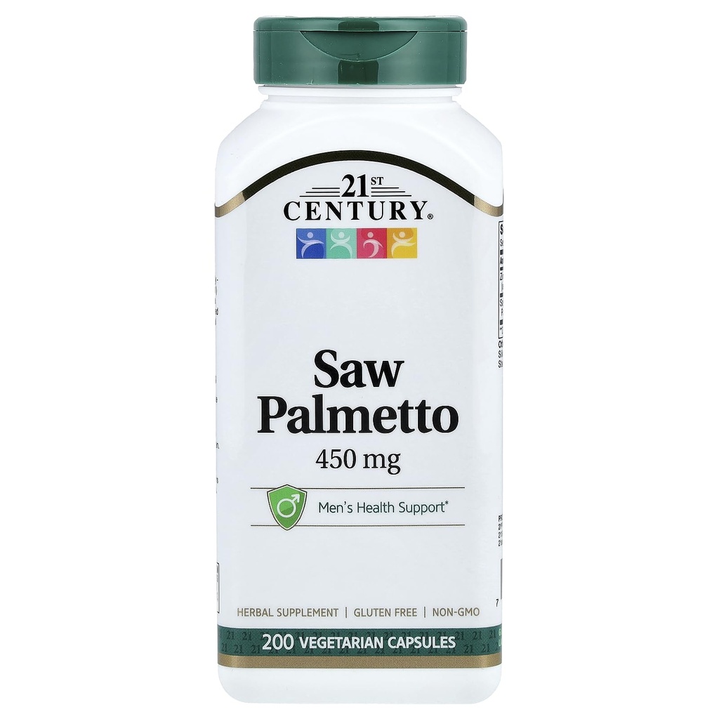 21st Century Saw Palmetto, 450 mg, 200 Vegetarische Capsules