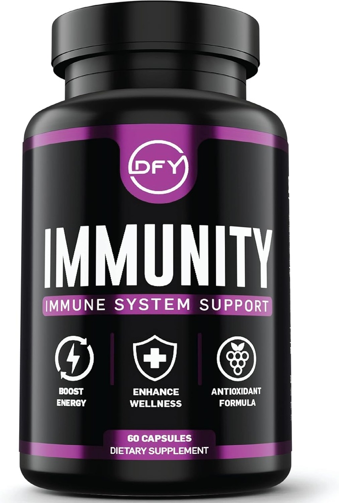 DFY Immune Support Capsules - met vlierbessen Sambucus, vitamine C, Sambucus Vlierbes, vitamine D3 5000 IE, zink en gember