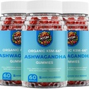 NYUM NutritionTM Biologische KSM-66 Ashwagandha Gummies, 3-pack, gemengde wilde bessen