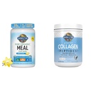 Garden of Life Vegan Protein Powder - Raw Organic Meal Replacement Shakes - Vanille - Pea Protein & Grass Fed Collageen Peptides Powder 