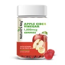 Gommies de vinaigre de cidre de pomme clés de la nature 120 Compte Gommy de vinaigre de cidre de pomme avec vitamine folique B6 B12 Beetroot & grenade - végétalien, non-OGM et sans gluten