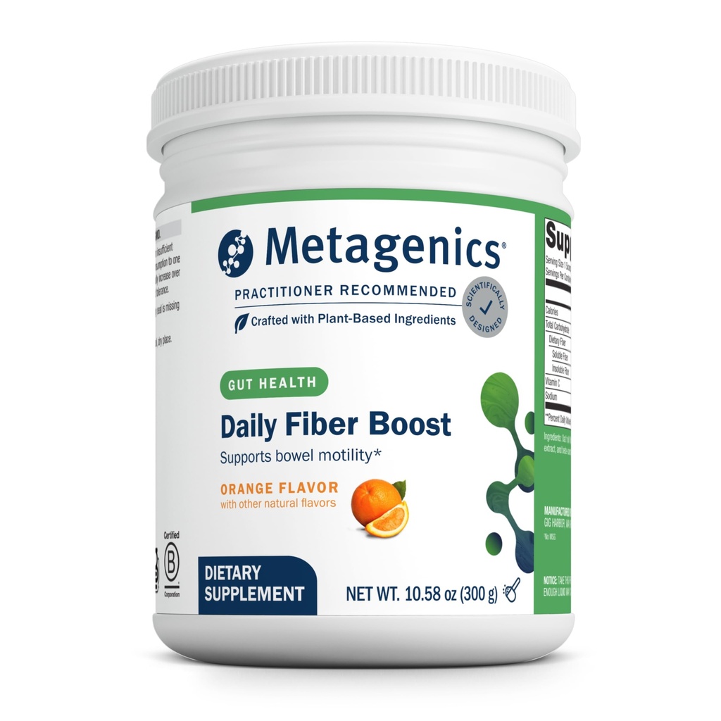 Metagenics Herbolk Fiber Powder - 7g Oplosbare en onoplosbaar vezel met Psyllium Husk, Acacia & Chicory - Ondersteunt Gut, Bowel Regularity & Immune Health* - Niet-GMO, Glutenvrij, Veganistisch - Orange Flavor