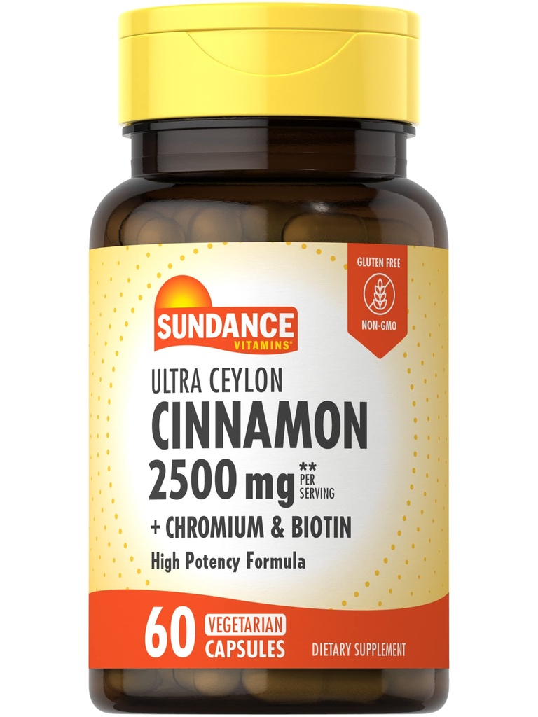 Sundance Ceylon Cinnamon Capsules 2500mg 