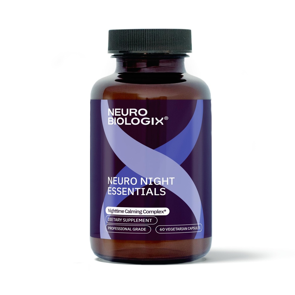 Neuro Night Essentials – Soutien naturel de la nuit avec GABA, Melatonine, Valérian Root, LTheanine, Magnésium et plus – favorise la relaxation, l'équilibre de l'humeur et le repos – 60 capsules de légumes – Fabriqué aux États-Unis