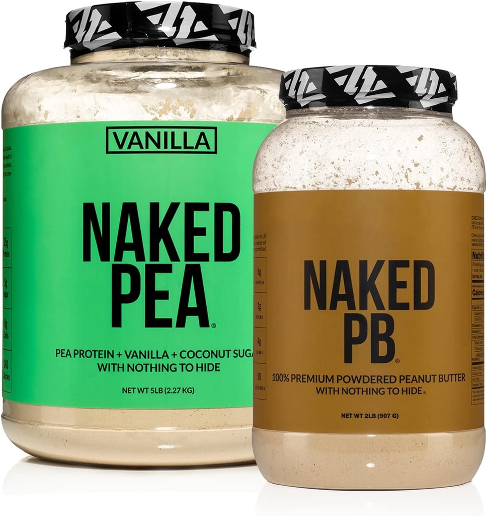 NAKED Dairy Free Protein Bundle: 5LB Vanilla Pea en 2LB PB