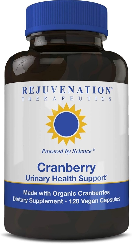 Rejuvenation Therapeutics Biologische Cranberry 160:1 Extract (45 mg PAC = 40.000 mg verse Cranberry) - The Most Potent Cranberry Extract (120 Vegan Capsules, Sugar-Free, Soy-Free)