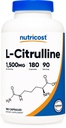 Nutricost L-Citrulline 1500mg, 180 Capsules - 750mg Par Capsule, sans gluten, sans OGM, emballage mai Varier