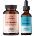 HERBAMAMA Sarsaparilla en Ashwagandha Kit - bundel van 1000 mg Sarsaparilla Root Capsules & Ashwagandha Root Tinctuur 2 fl oz - Vegan, Non-GMO, Sugar & Alcohol-Free - 2 Pack