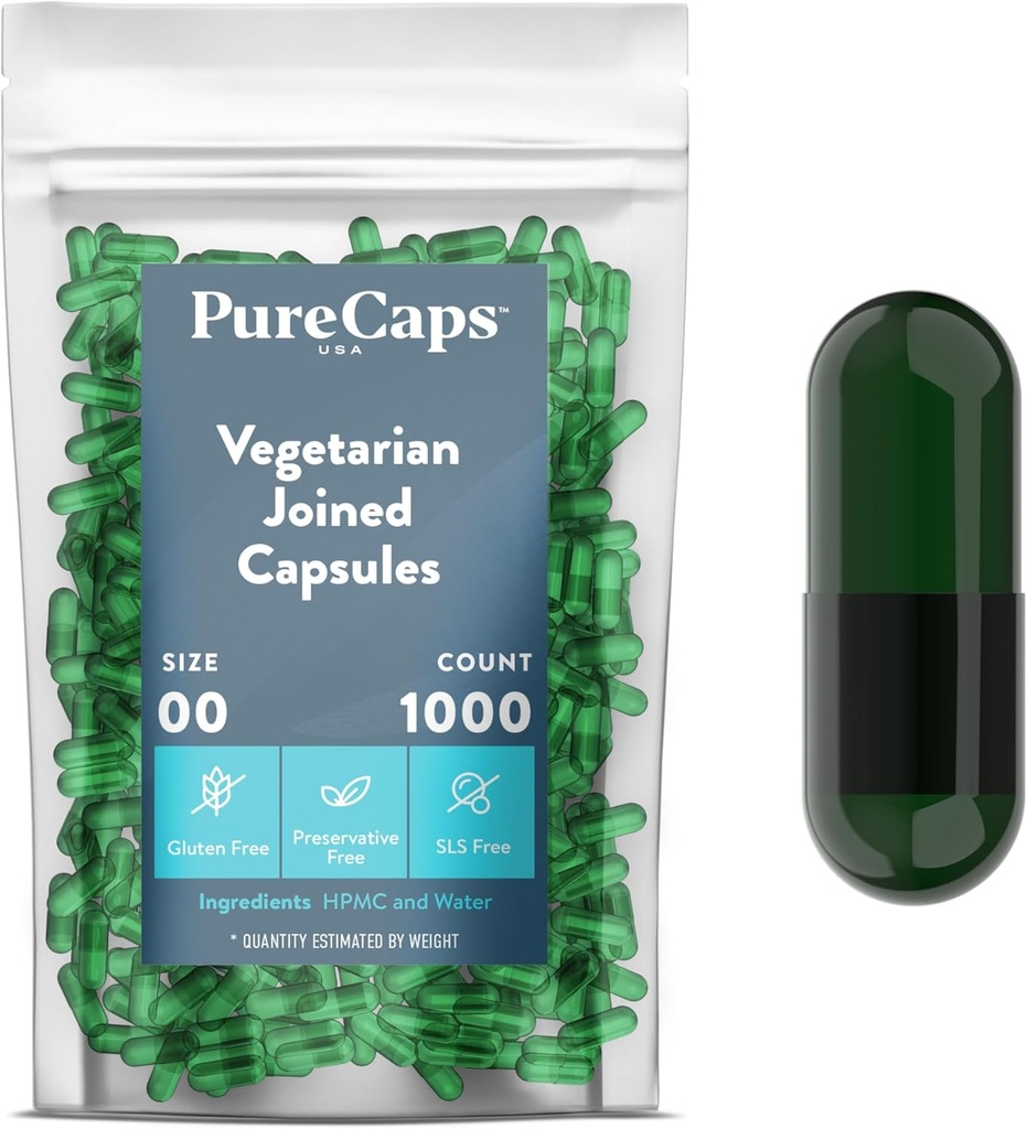 Purecaps États-Unis - Capsules de pilules de gélatine vide Taille 00:000 Pills rejoints