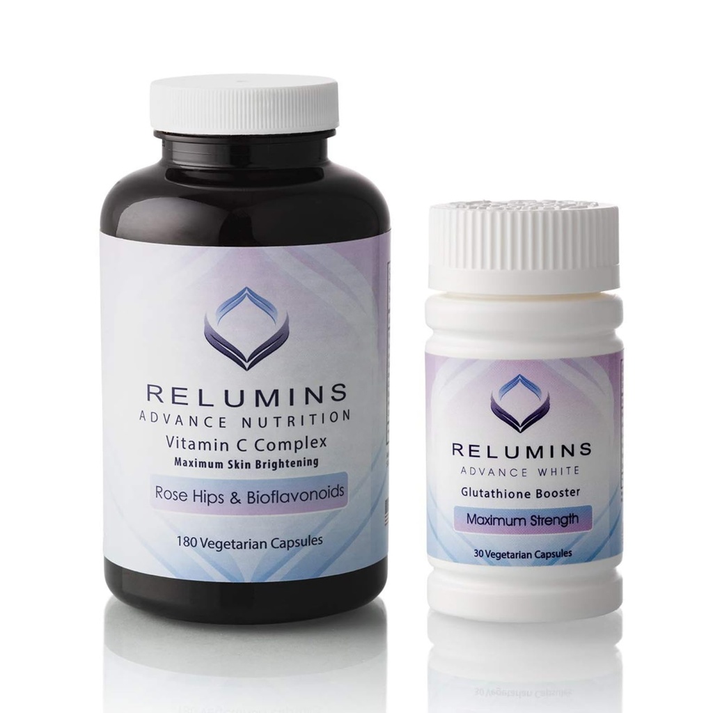 Relumines Advanced Vitamine C MAX Complex en Glutathion Booster Nutriënt Ondersteuning Capsules Set - Ultimate Booster Set