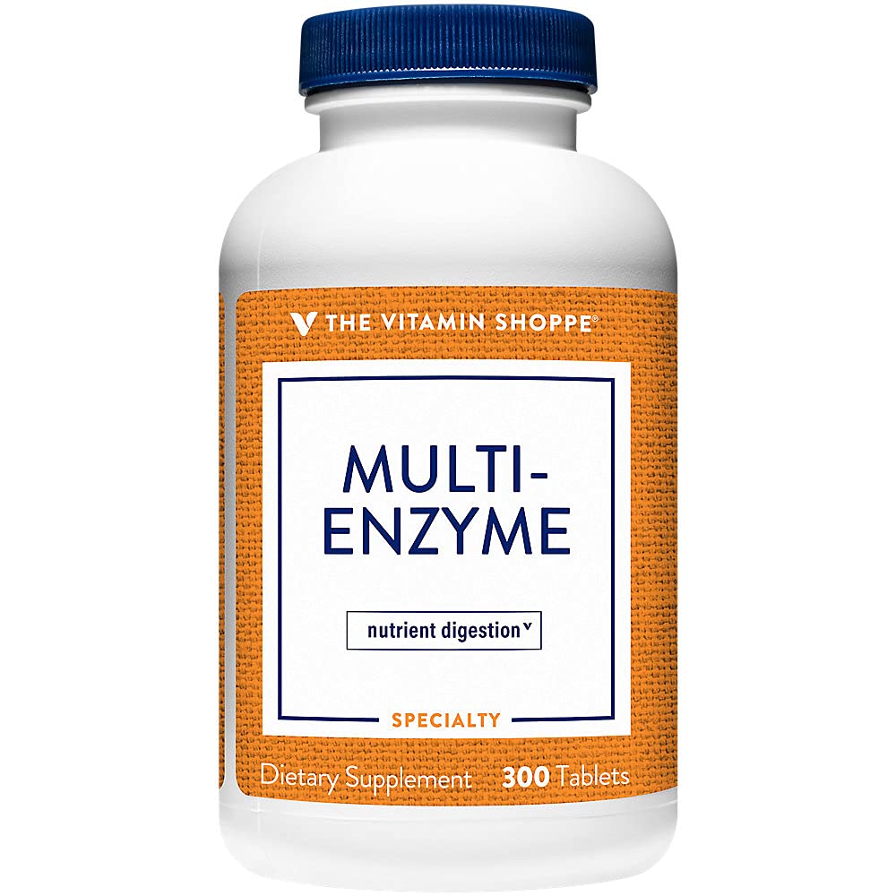 De vitamine Shoppe Multi Enzyme - Helpt de spijsvertering en absorptie van eiwit, koolhydraten en vet (300 tabletten)