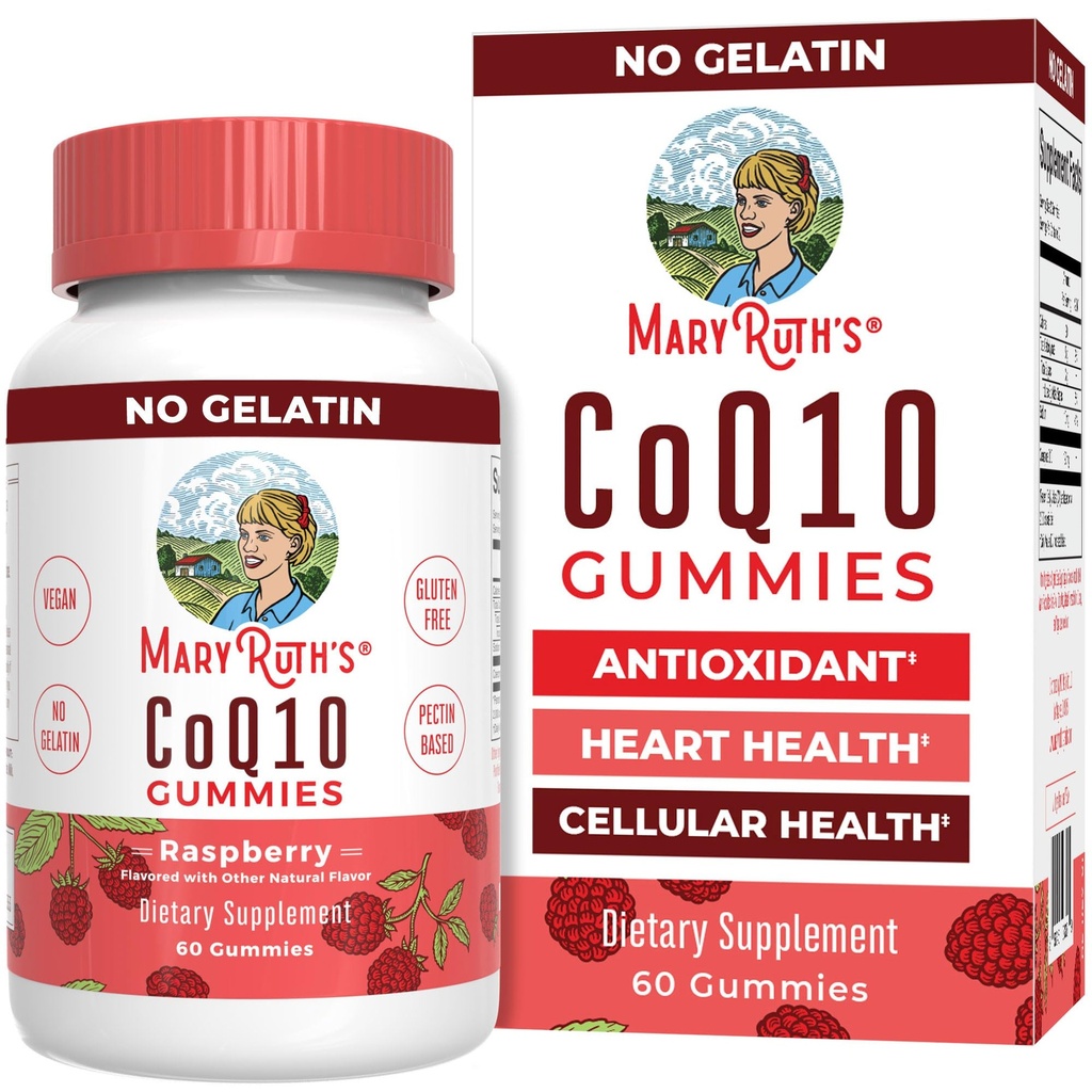 MaryRuth Organics CoQ10 Gummy's Coenzyme Q10 Gummy Supplements for Heart Health & Cellular Health Anti oxidant CoQ10 120 mg 