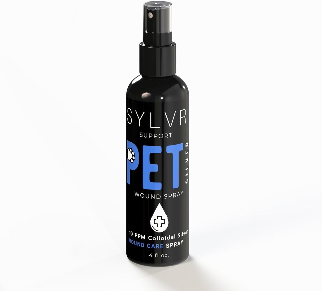 SYLVR WELLNESS- Colloïdaal ZilverZilverSol Pet, Hond, Kat, Wond & Skin Spray met Nano Silver, Made in USA, All Natural (4 oz.)