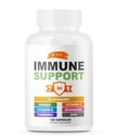 SIRUNES Immune Booster - Immunity Support Multivitamine - Vitamine C en D3, Vlierbes, Zink, Echinacea, Gember, Kurkuma - Antioxidant, Energie en Vigor, Brain Boost (Immune Support Capsules)