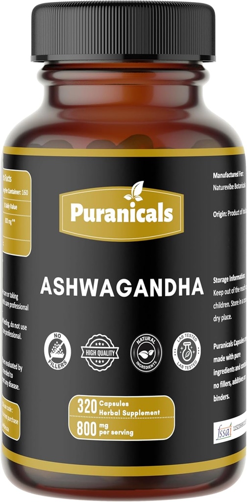 Ashwagandha Premium 320 Capsules Niet GGO en Glutenvrij 